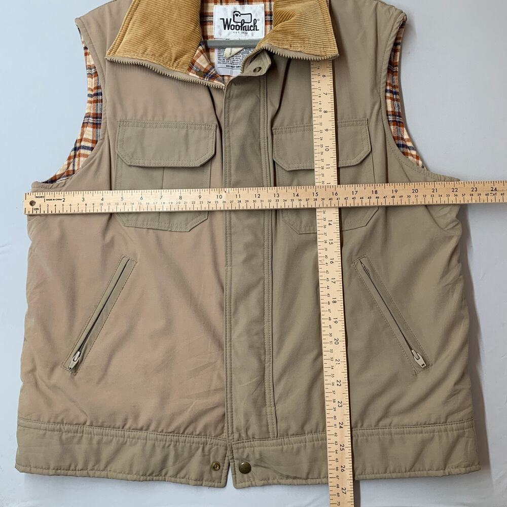 Woolrich Men Insulate Work Vest L Brown 80s Vintage Heritage Utility Corduroy 3M - Picture 8 of 12